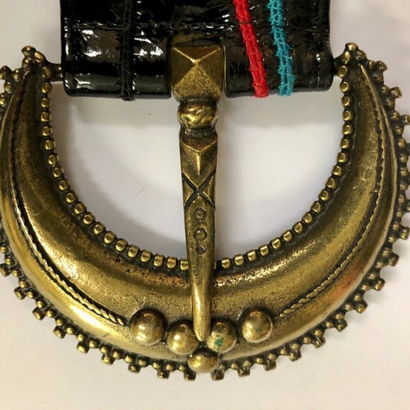 HARD TO FIND MULTI-COLOR LEATHER BELT -DESIGNER main image 7